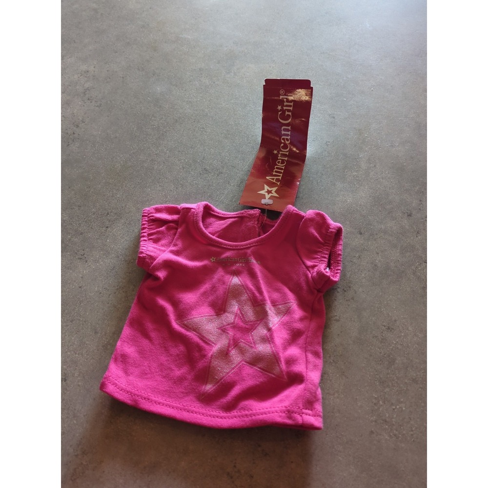 American Girl Place Dallas Pink Star Glitter Tee Shirts NEW For 18" Doll Clothes